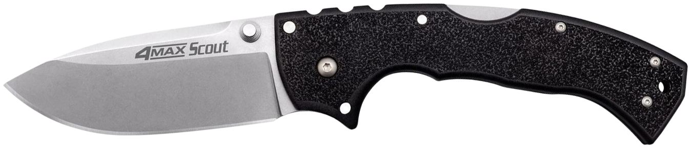 Cold Steel CS62RQ 4-Max Scout 4in Folding Plain Stone Washed Japanese AUS-1