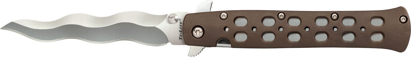 Cold Steel CS-26SK4 Ti-Lite 4in Folding Plain Kris AUS 10A Blade/Flat Dark