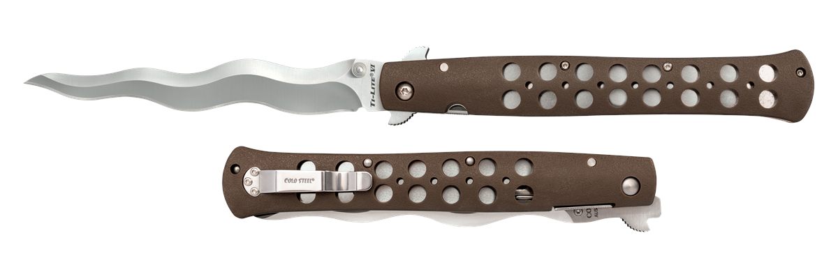 Cold Steel CS-26SXK6 Ti-Lite 6in Folding Plain Kris AUS 10A Blade/ Black Gr