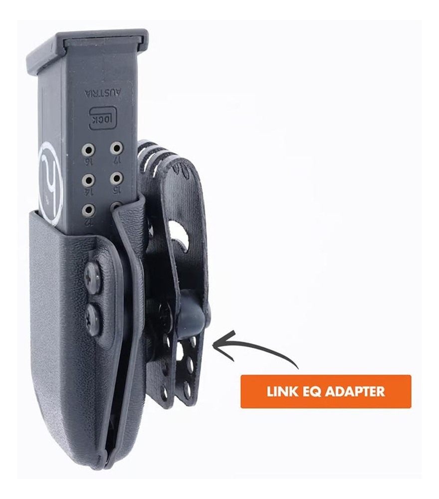 Henry Holsters Duty Pistol Mag Carrier for Glock 9/40 with Link EQ Black RH