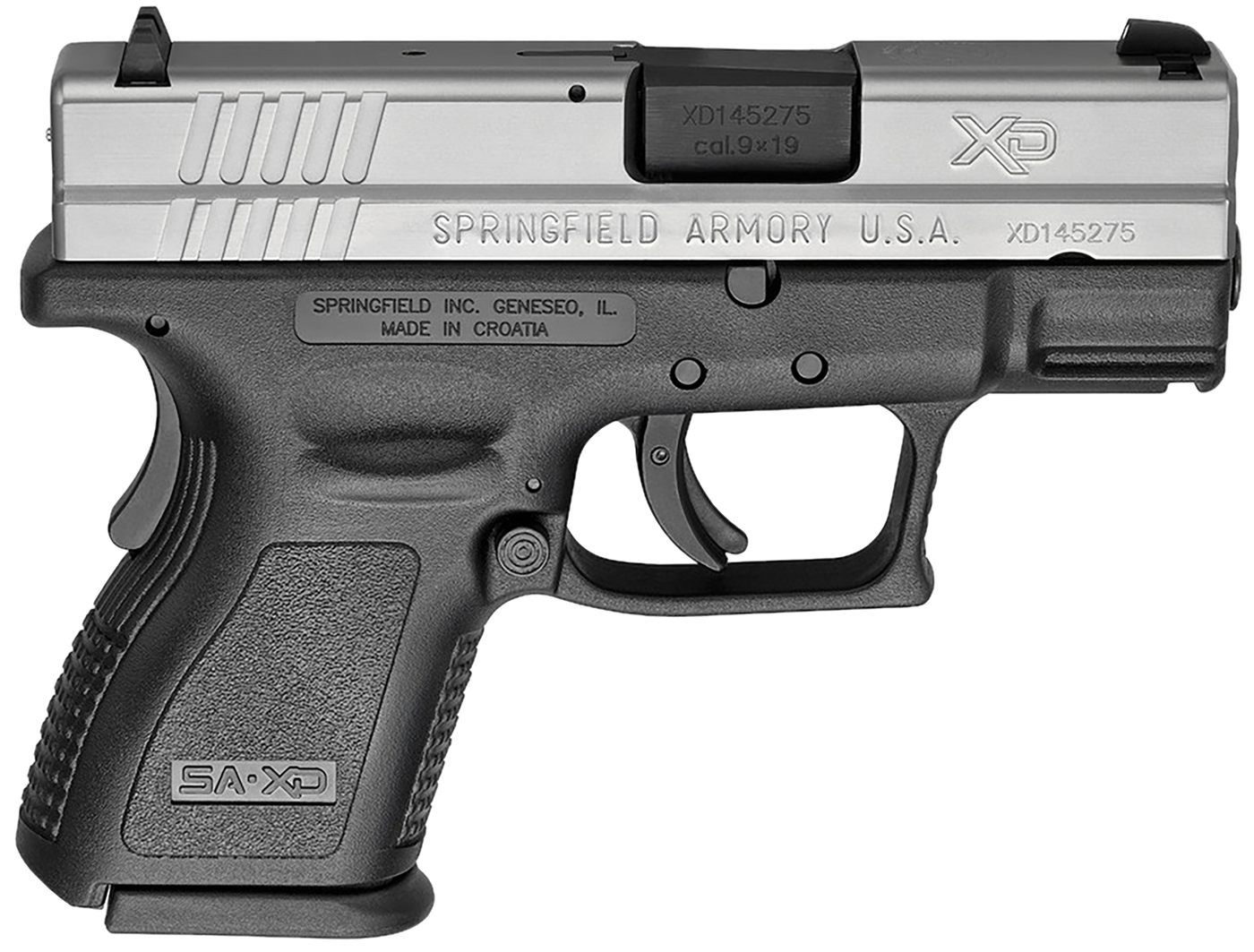 Springfield Armory XD9821 CA Compliant Sub-Compact 9mm Luger 10+1, 3in Blac
