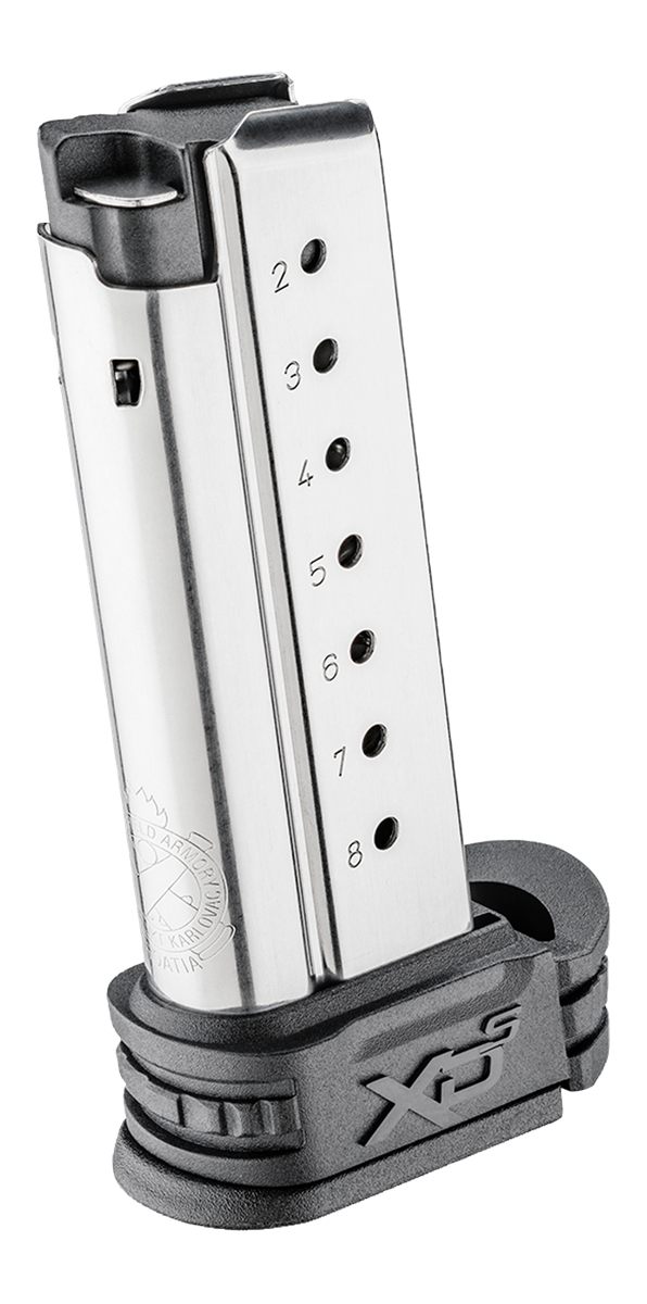 Springfield Armory XD(S) Mid Length Handgun Magazine Stainless 9mm Luger 8/