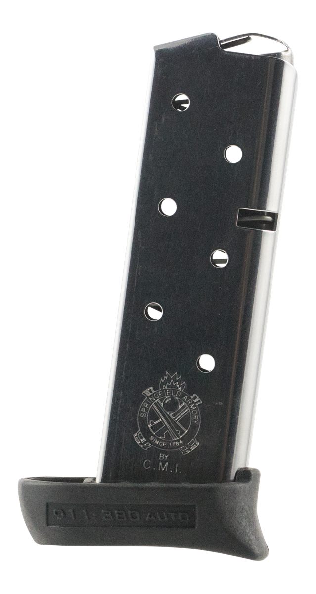 Springfield 911 Stainless Steel Magazine with Pinky Extension .380 ACP 7/rd