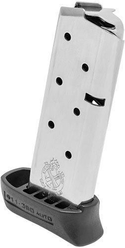 Springfield 911 Stainless Steel Magazine with Pinky Extension .380 ACP 7/rd view 2