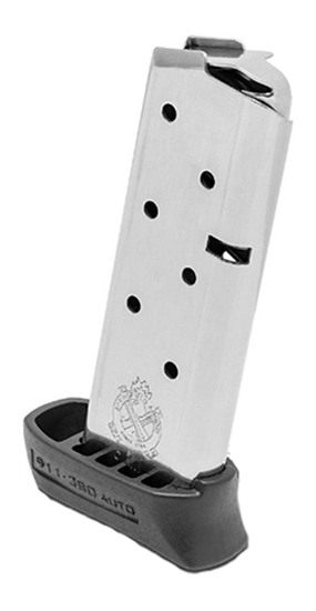 Springfield 911 Stainless Steel Magazine with Pinky Extension .380 ACP 7/rd view 3