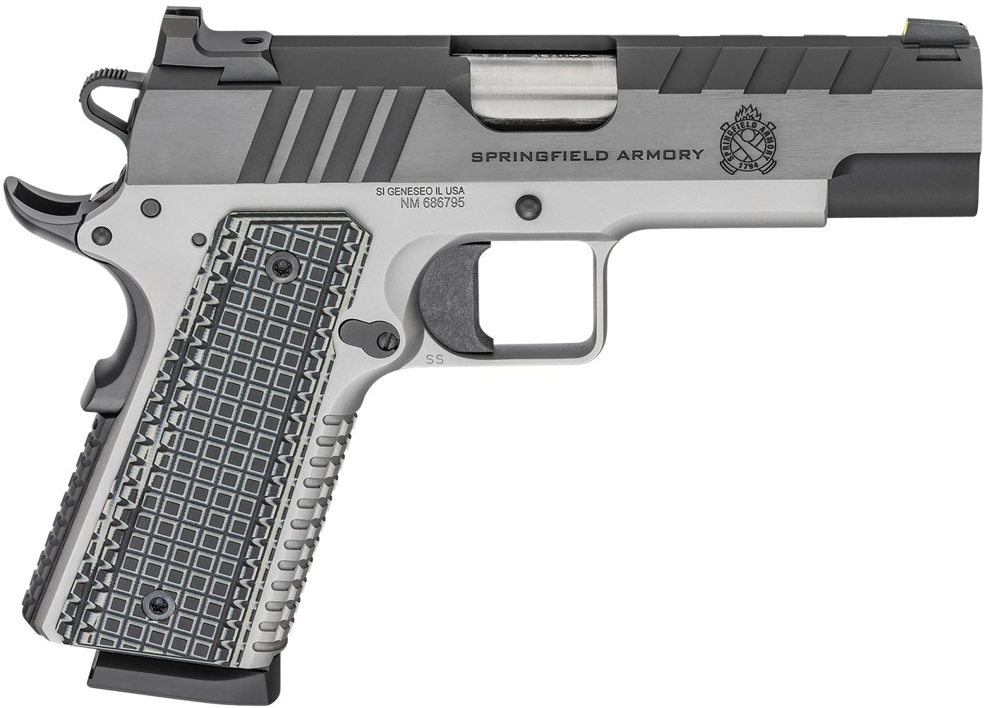 Springfield Armory PX9218L 1911 Emissary 45 ACP 8+1 4.25in Bull Barrel, Sta