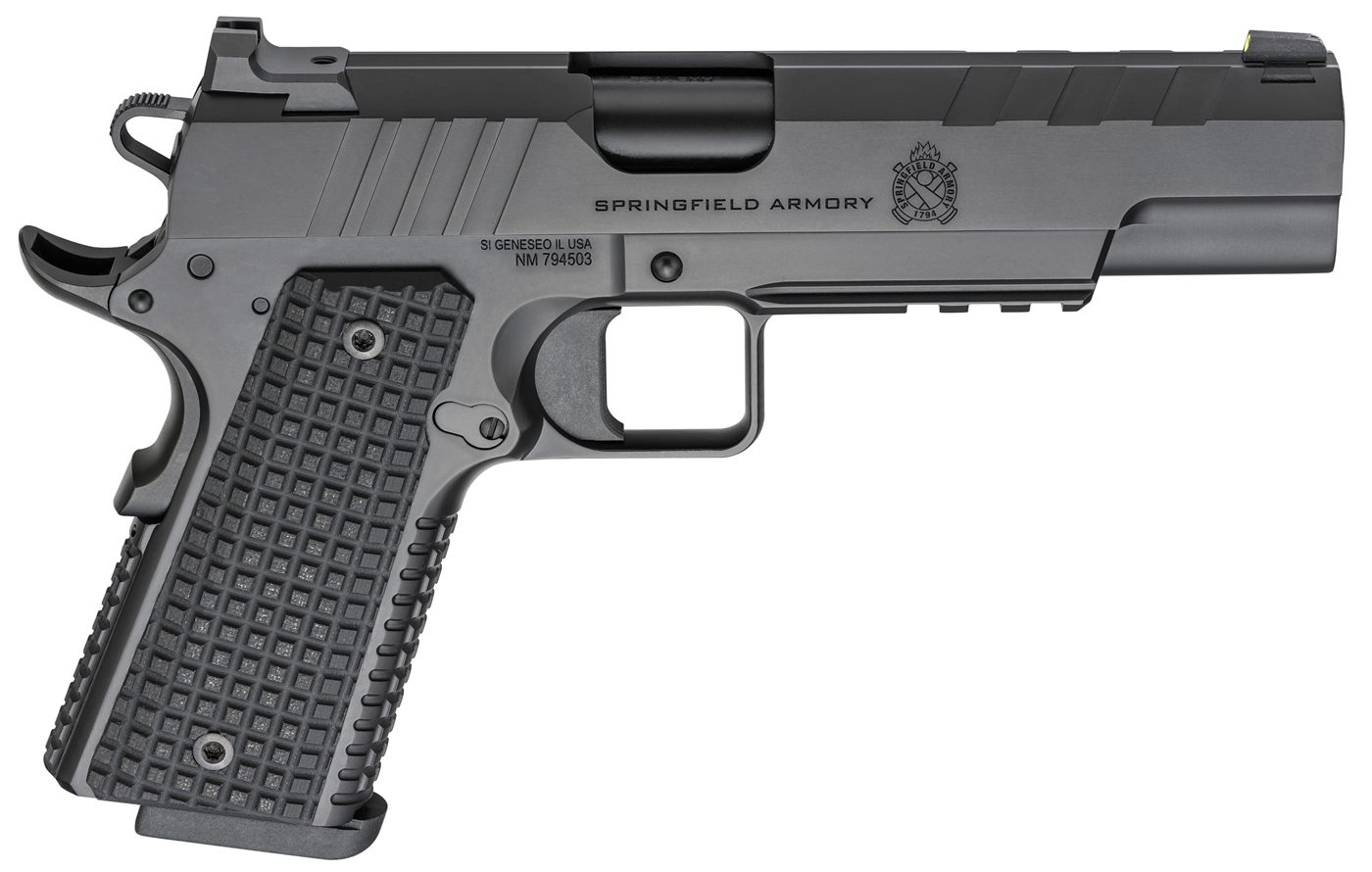 Springfield dSPRINGFIELD Armory Emissary BLK OUT 1911 9MM 5in 2-8RD