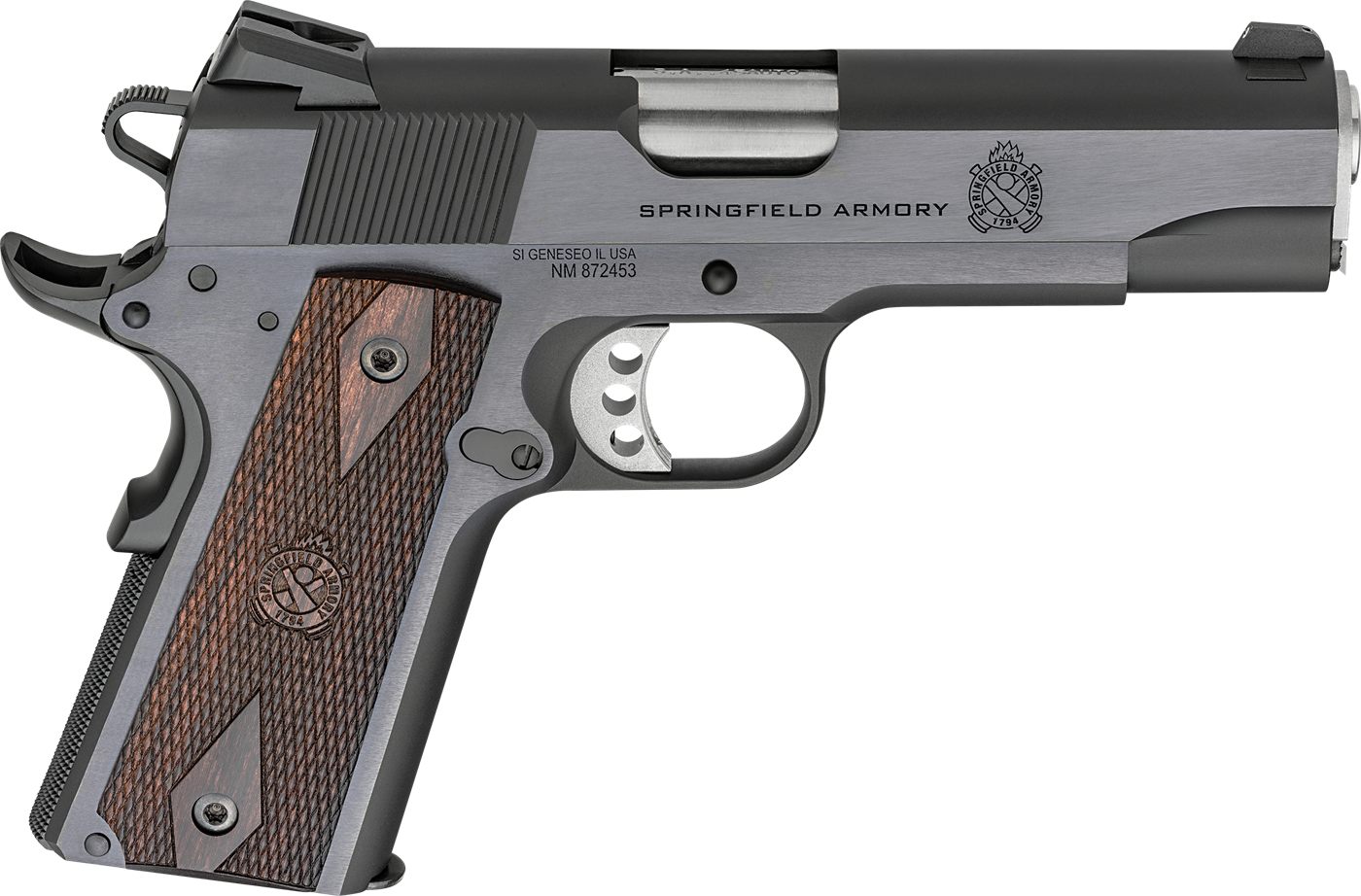 Springfield Armory PX9418 1911 Garrison 45 ACP 7+1 4.25in Stainless Match G view 2