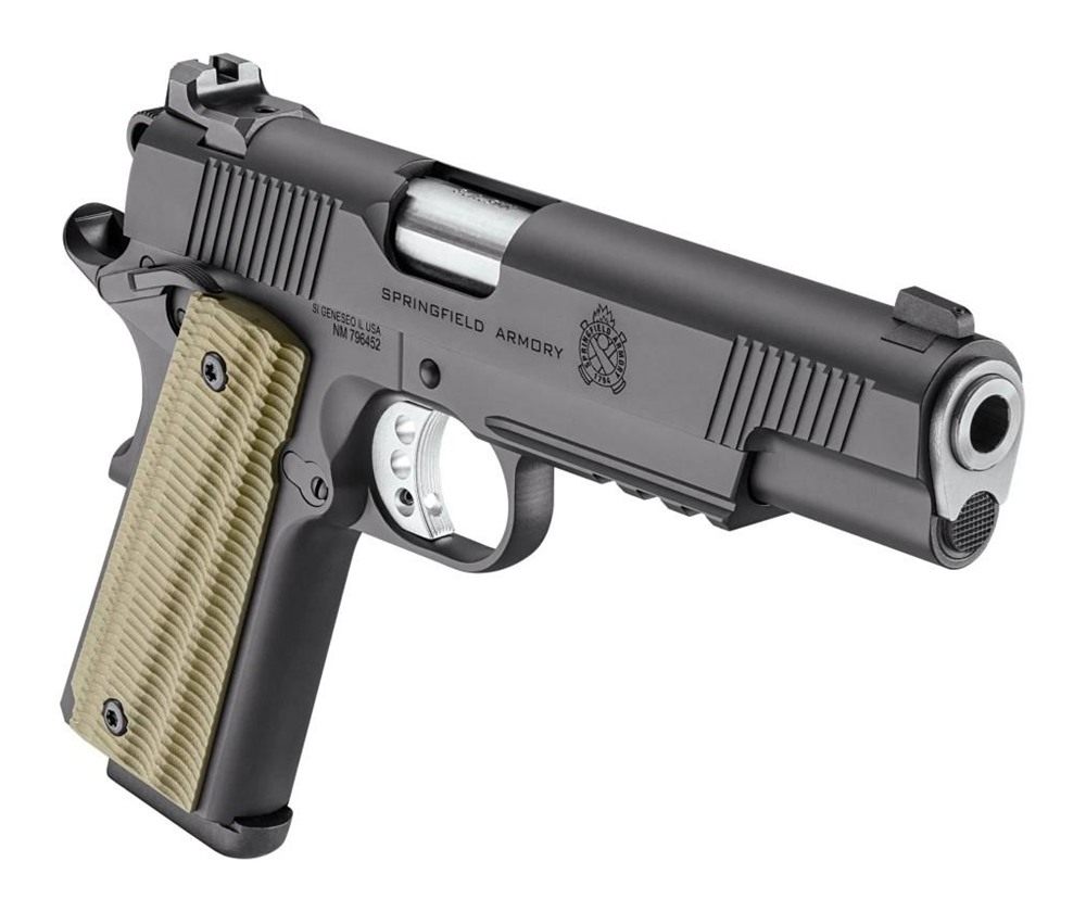 Springfield 1911 Operator Handgun 9mm Luger 9rd Magazines(2) 5in Barrel G10 view 2