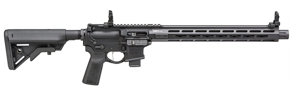 Springfield Armory STV91609BLC SAINT Victor 9mm Luger 16" 10+1, Black, B5 Sytems Bravo Stock & Type 23 Grip, Flip-Up Sights, Blast Diverter view 2