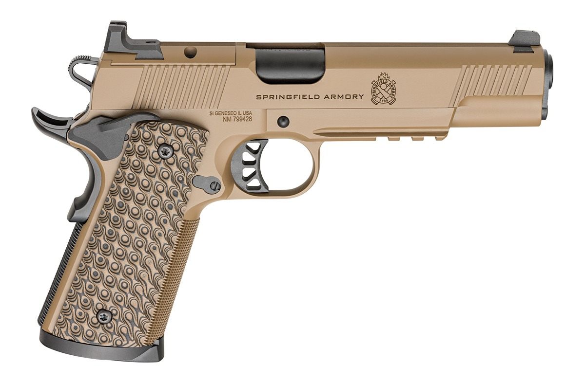 Springfield 1911 TRP AOS Coyote Handgun 9mm Luger 9rd Magazines(3) 5in Barr