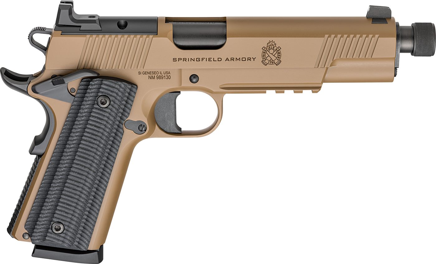 Springfield Armory 1911 Operator AOS Handgun .45 Auto 8rd Magazine(2) 5.75i