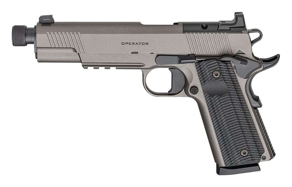 Springfield Armory 1911 Operator AOS Handgun .45 Auto 8rd Magazine 5.75in T view 4