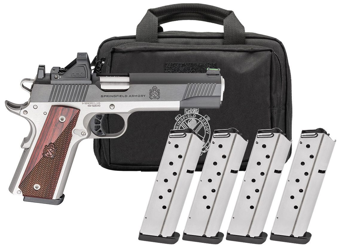 Springfield Gear Pac 1911 Ronin AOS Handgun .45 Auto 8rd Magazines(4) 5in B view 2