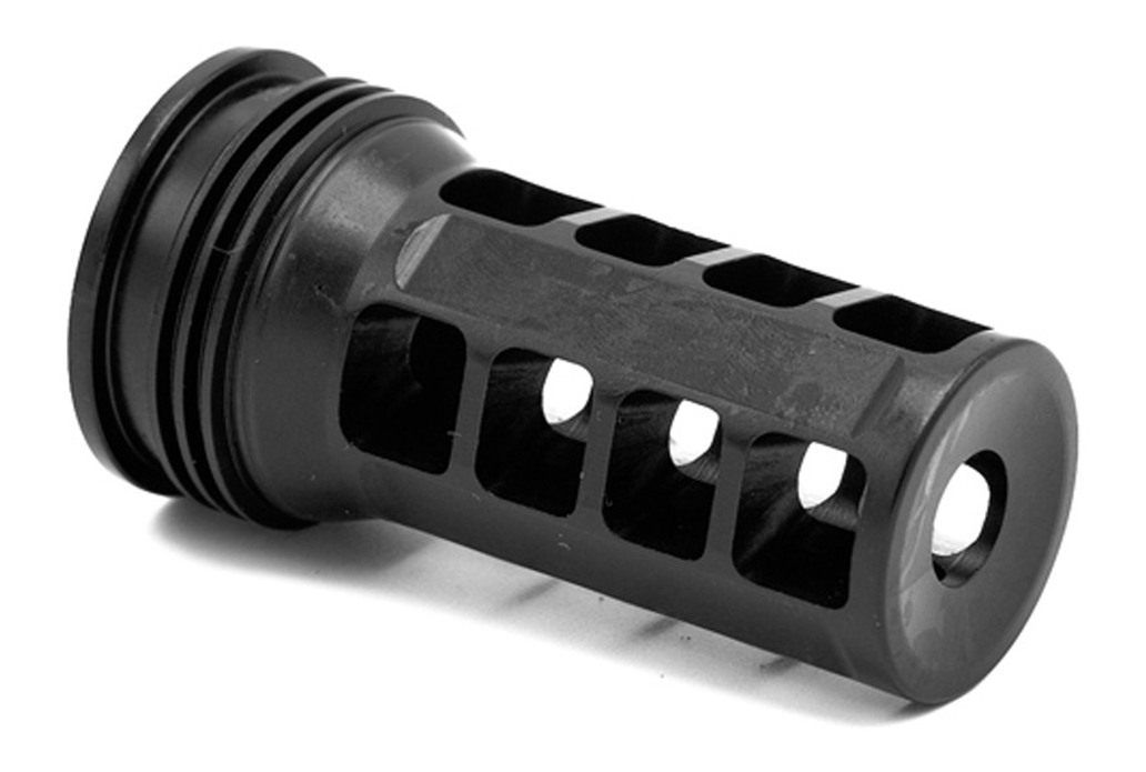Huxwrx Safety 3486 Muzzle Brake-QD 5.56 Fits 1/2inx28 Steel Black view 2