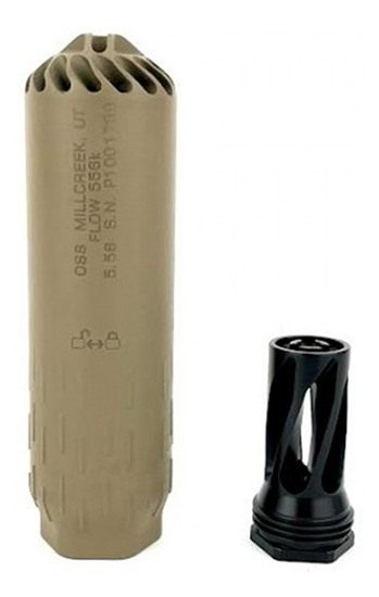 Huxwrx Safety Flow 556K Suppressor Kit 5.56 FDE with Flash Hider