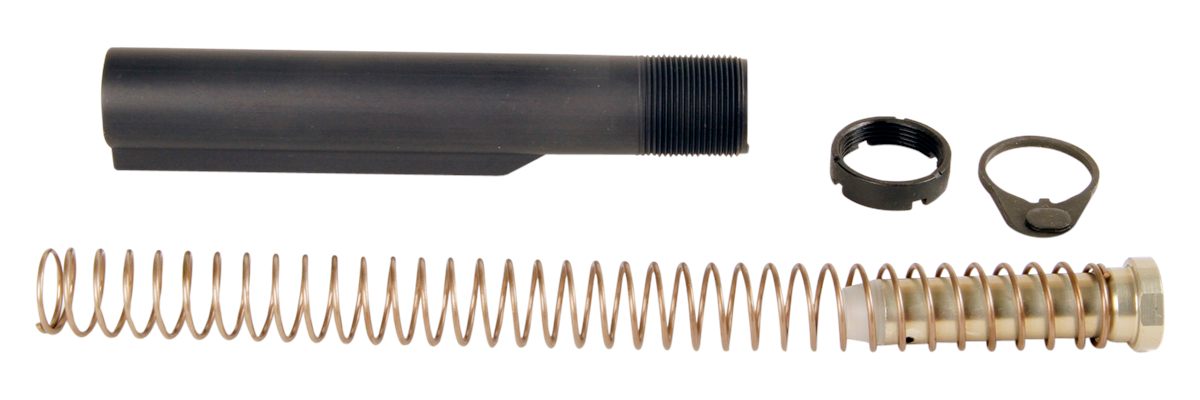 LBE Unlimited MILBUFKTCG Mil-Spec Buffer Tube Kit 6 Position AR-15 Gray