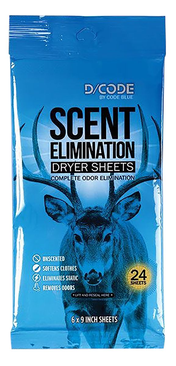 Moultrie Enterprises Code Blue OA1319 Scent Elimination Dryer Sheets Unscen