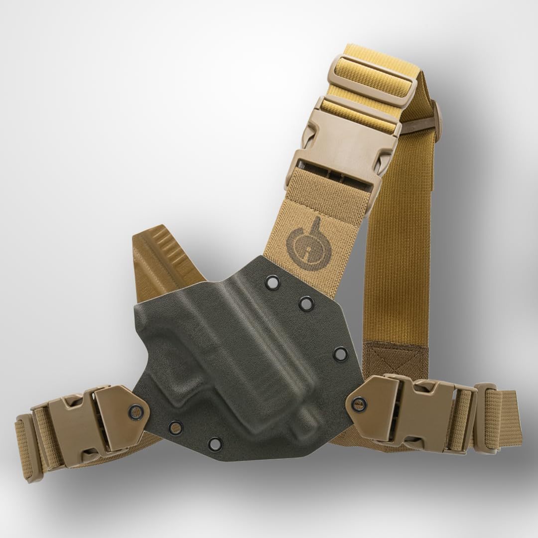 GunfightersINC Kenai Chest Holster for a Glock - MAS Grey/Coyote (Model - 4