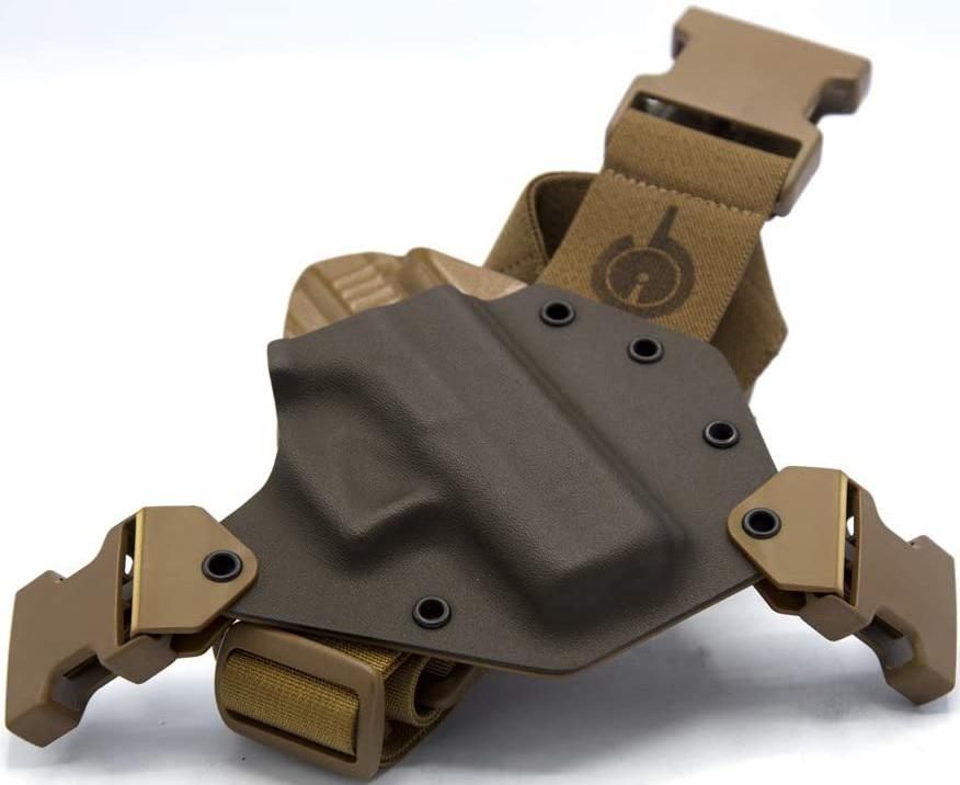 GUNFIGHTERS KENAI CHEST HOLSTER-RUGER 57 (GREY/COYOTE) RH