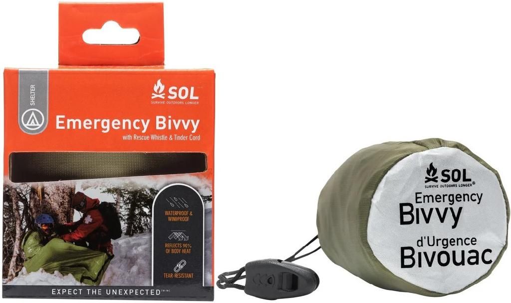 Tender Sol Emergency Bivvy With Rescue Whistle (od Green)