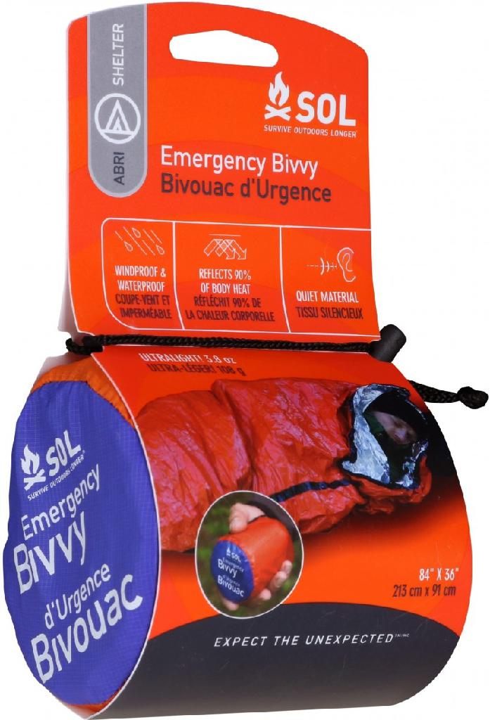 Tender S.O.L Survival Emergency Bivvy 84X36in Waterproof Lightweight (Orang