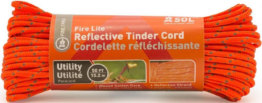 Tender Sol Fire Lite Utility Reflective Tinder Cord 50ft Org (utility Grade