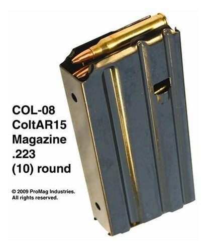 PRO MAG COL08 Standard 10rd 223 Rem/5.56 Nato Fits AR-15 Blued Steel view 2
