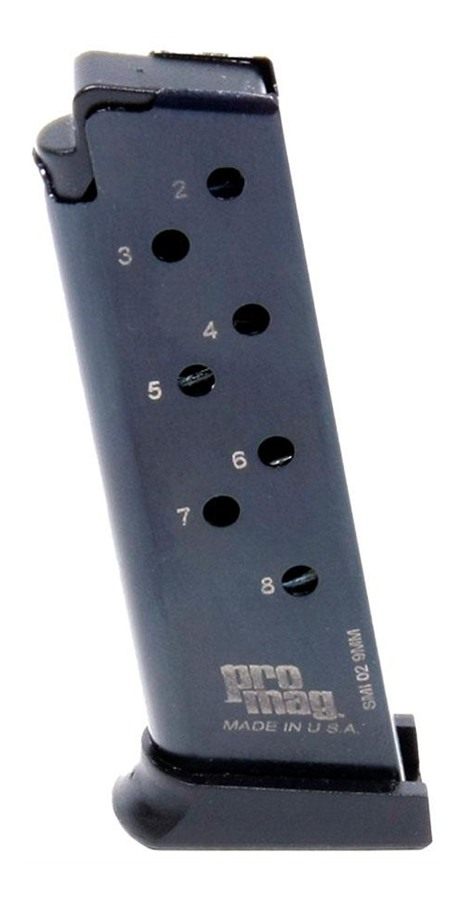 Promag S W 908/3913/3914/3953 Magazine 9mm Blued Steel 8/rd view 3