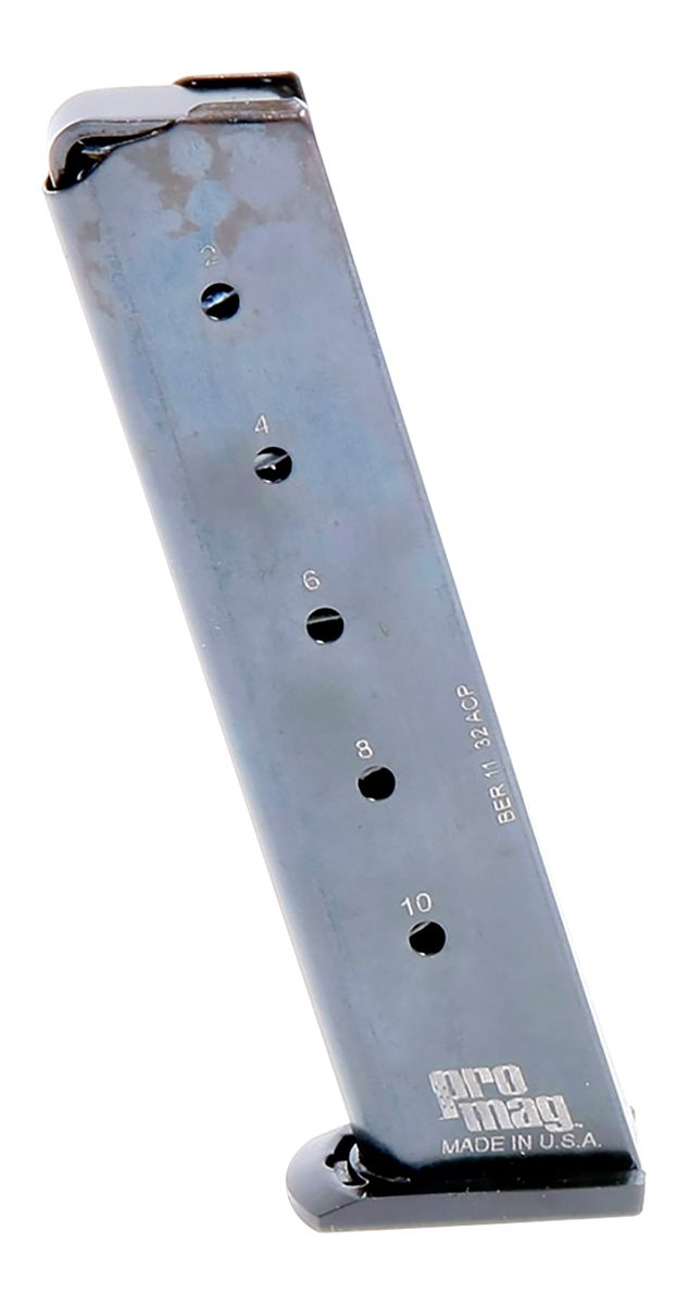 PRO MAG BER11 10rd 32 ACP Fits Beretta 3032 Tomcat Silver Steel