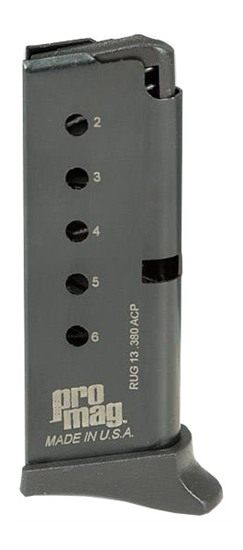 ProMag Ruger LCP Handgun Magazine Blued Steel .380ACP 6/rd view 2
