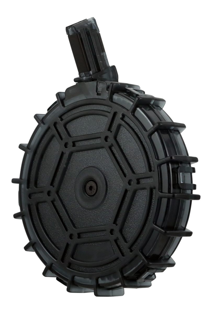 PRO MAG REMA4 Standard 70rd Drum 22 LR Fits Remington 597 Smoke Polycarbona