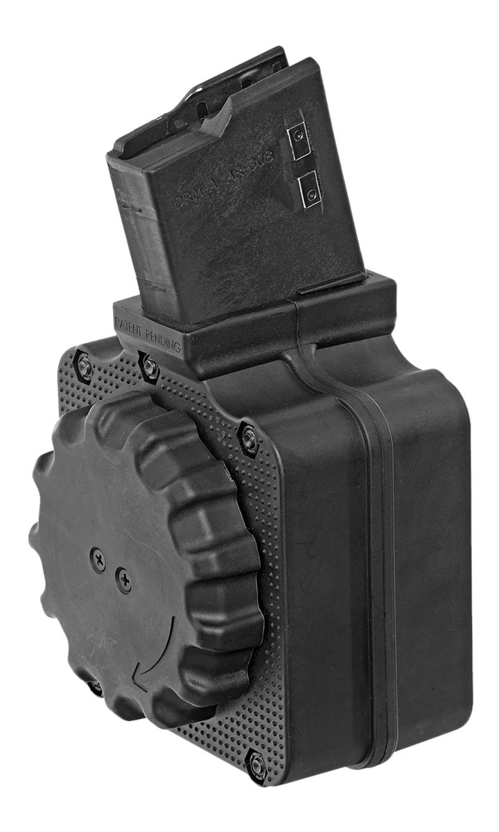 PRO MAG DRMA1 Standard 50rd Drum 308 Win/7.62x51mm Nato Fits AR-10 Black Du