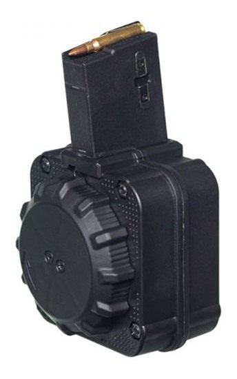 ProMag DRMA8 Standard 65rd Drum 5.56x45mm Fits AR-15 Black DuPont Zytel Pol view 3