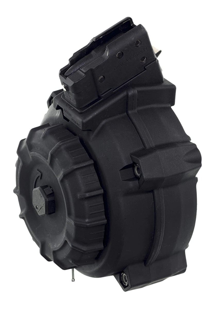 Pro Mag DRMA9 Standard 50rd Drum 7.62x39mm Fits AK-47 Black DuPont Zytel Po view 2