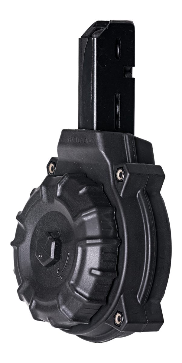 PRO MAG DRMA10 Standard 50rd Drum 9mm Luger Fits Colt Carbine/SMG Black DuP