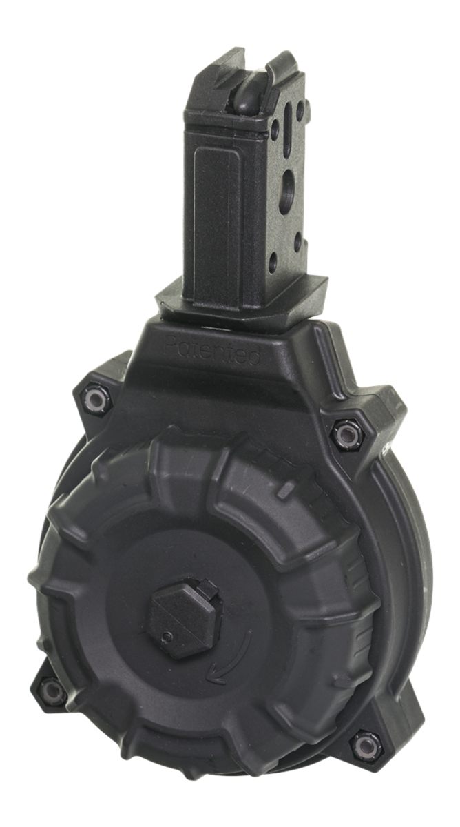 Pro Mag DRMA22 Standard 50rd Drum 9mm Luger Fits CZ Scorpion Black DuPont Z