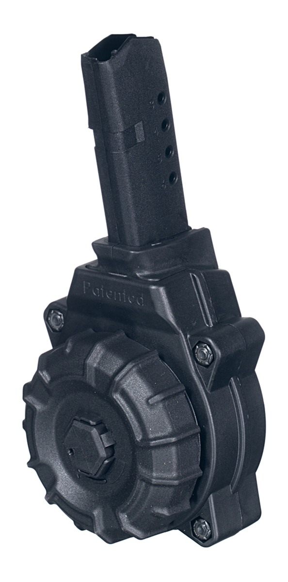 Pro Mag DRMA34 Standard 30rd Drum 9mm Luger Compatible w/ Glock 43 Black Du