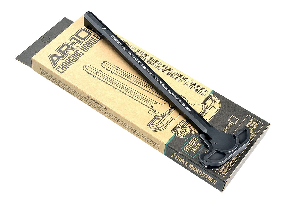 Strike Industries ARCHEL308BK Extended Latch Charging Handle AR-10 Black An