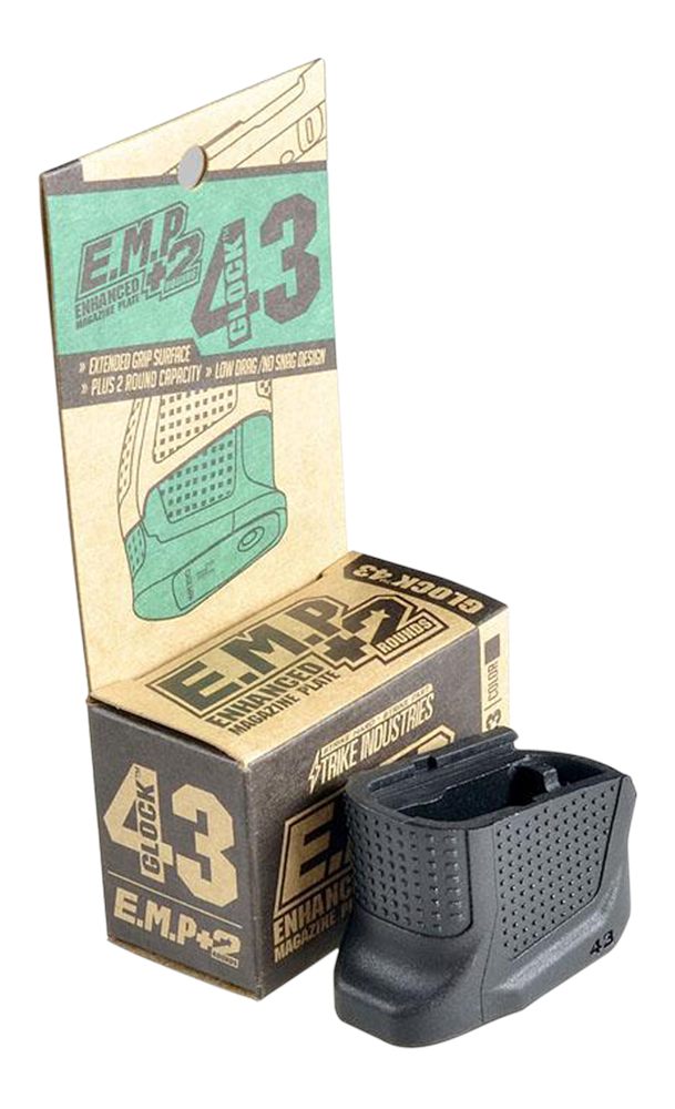 Strike Industries EMPG43B Enhanced Magazine Plate made of Polymer with Blac