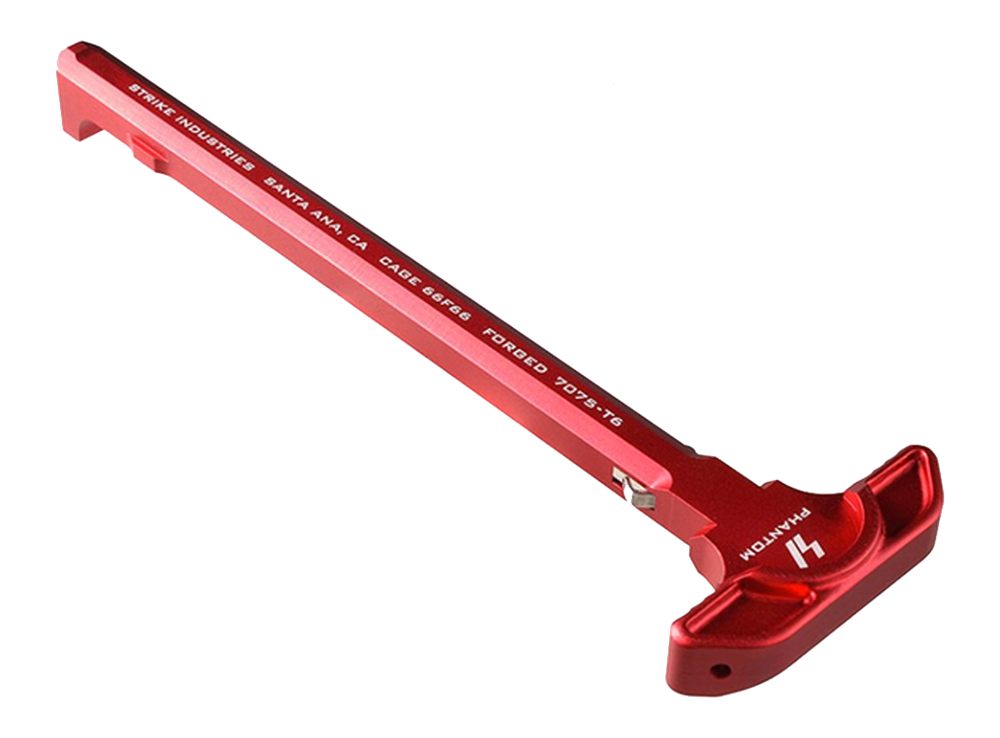 Strike ARSLCHRED Latchless Charging Handle AR-15 Red Anodized Aluminum