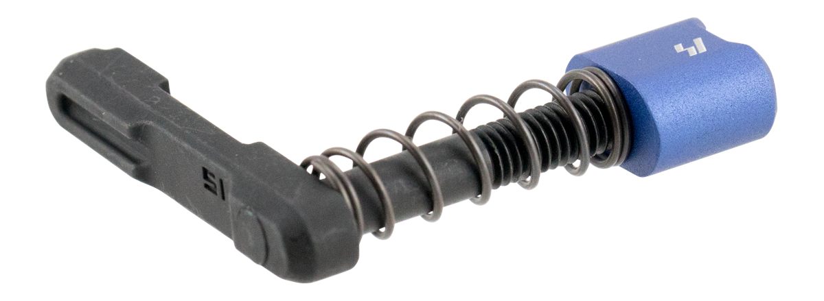 Strike Industries ARSMCBLU Magazine Catch made of Black Steel with Blue 606