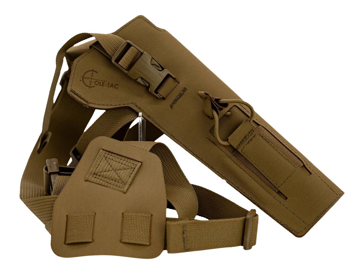 Cole TAC VW202 Varmint Wrangler Pistol Holder Chest Coyote Brown Left Hand