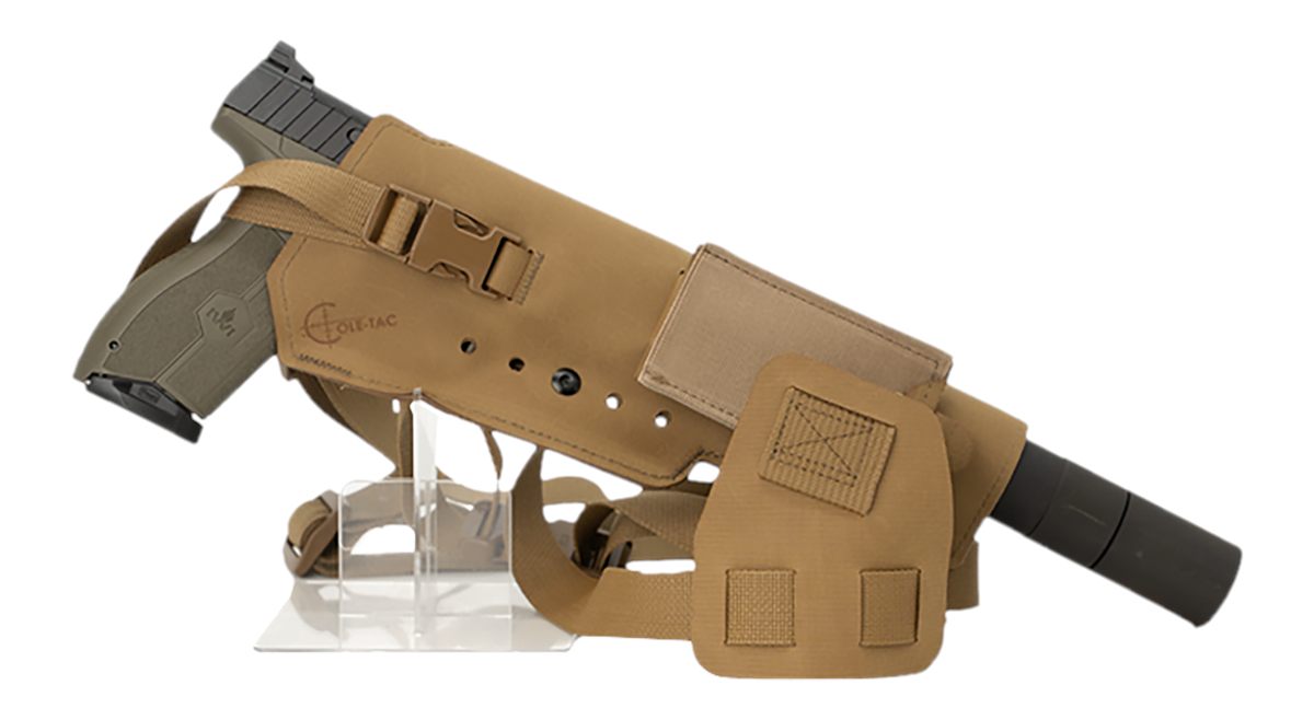 Cole TAC VWX103 Varmint Wrangler XL Pistol Holder Chest Coyote Brown Right