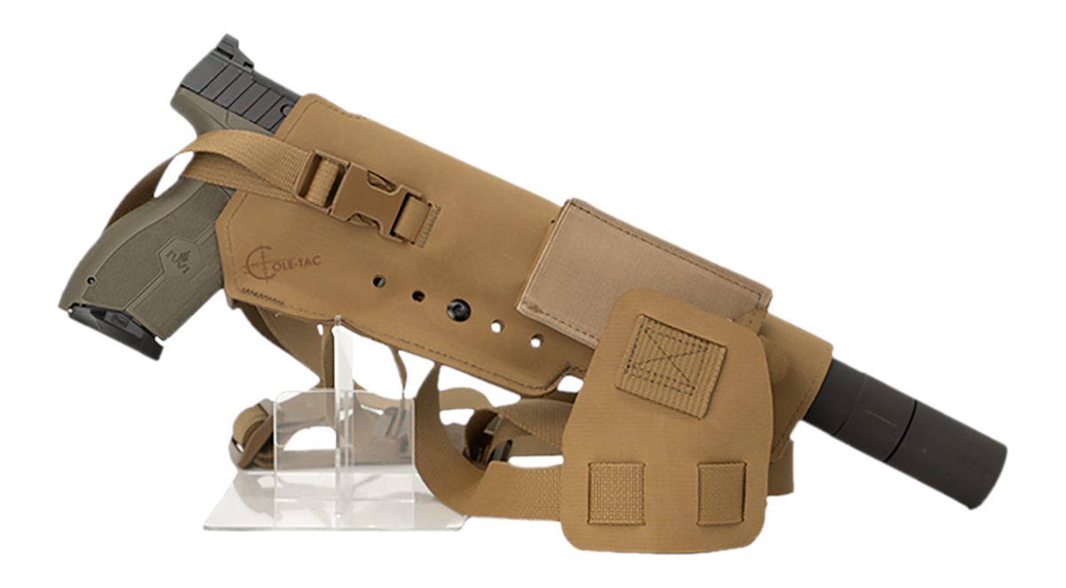 Cole TAC VWX104 Varmint Wrangler XL Pistol Holder Chest Coyote Brown Left H