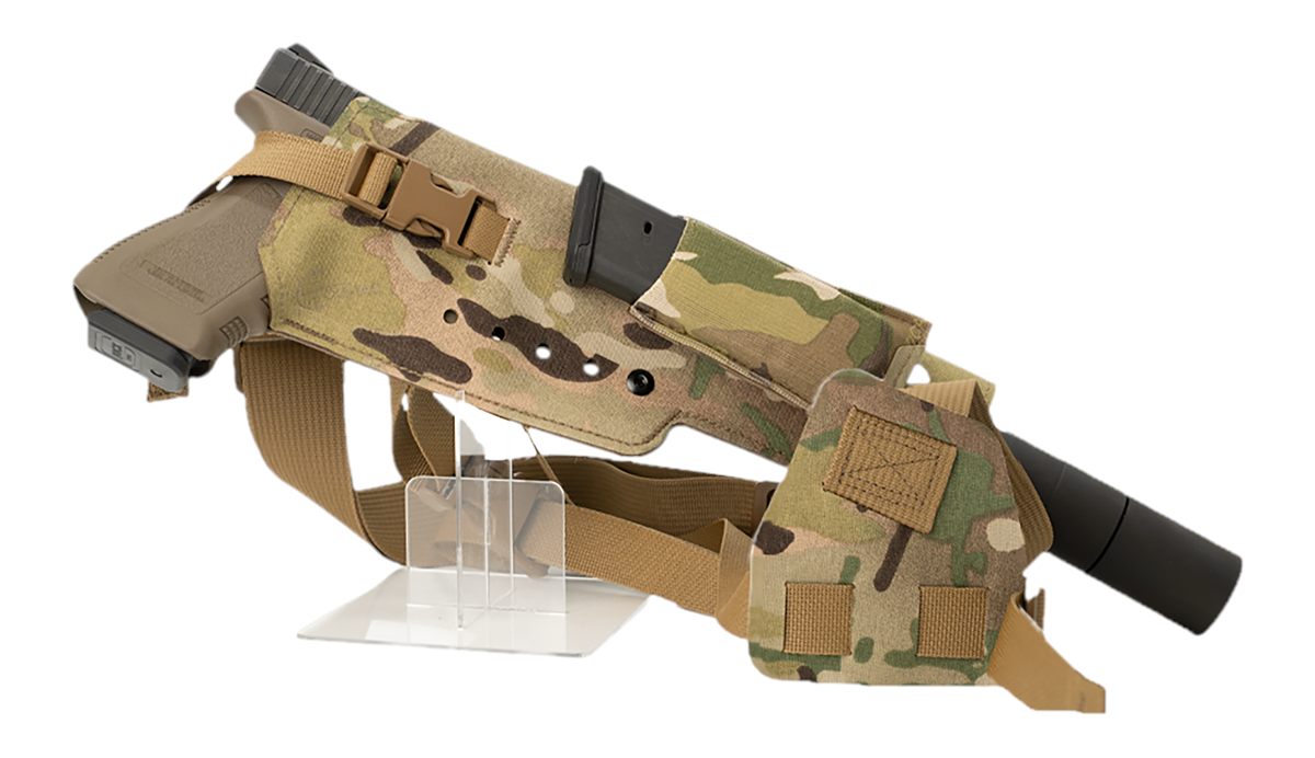 Cole TAC VWX107 Varmint Wrangler XL Pistol Holder Chest Multi-Cam Right Han
