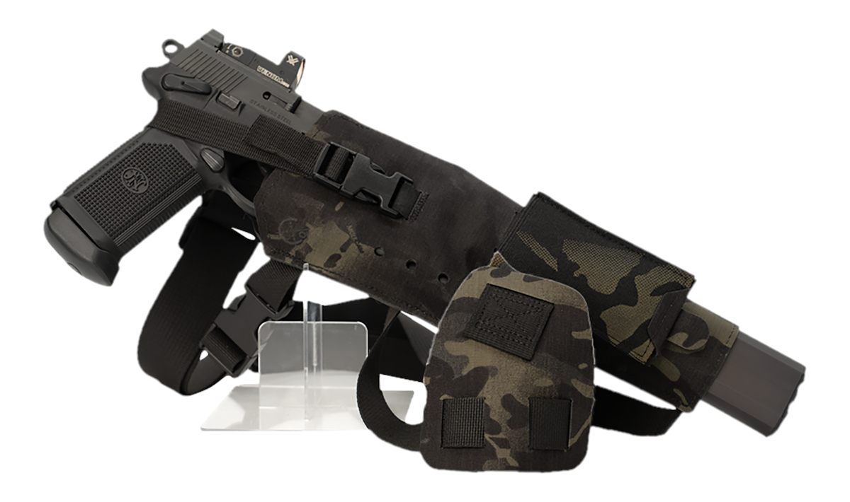 Cole TAC VWX110 Varmint Wrangler XL Pistol Holder Chest MultiCam Black Left