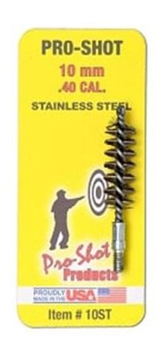 Pro Shot Stainless Steel Pistol Bore Brush (8/32 Thread) .40/10mm