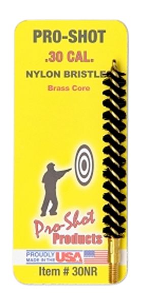 PRO Shot 30NR Bore Brush .30/ 7.62mm Cal Rifle 8-32 Thread Nylon Bristles B