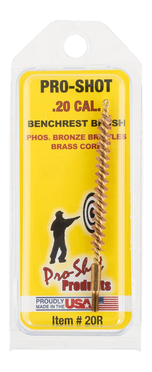 Pro Shot Benchrest Quality Brass Core/Bronze Bristle Rifle Bore Brush (5/40